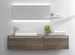 Ensemble meuble de salle de bain 2 tiroirs bois foncé et miroir à LED Teph L 170 cm - Photo n°1