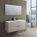 Ensemble meuble de salle de bain 2 tiroirs taupe double vasque et miroir lumineux Olo L 120 cm - Photo n°1