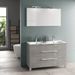 Ensemble meuble de salle de bain 3 tiroirs gris oxyde double vasque et miroir à LED Molma L 120 cm - Photo n°1