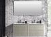 Ensemble meuble de salle de bain 4 tiroirs bois beige et miroir Lago L 120 cm - Photo n°1