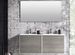 Ensemble meuble de salle de bain 4 tiroirs bois gris et miroir Lago L 120 cm - Photo n°1