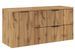 Ensemble meuble de salle de bain ADEL OAK 120 cm avec panier à linge intégré et plan de travail – Chêne Wotan - Photo n°1