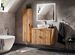 Ensemble meuble de salle de bain ADEL OAK 80 cm avec vasque à poser, colonne et miroir LED - Photo n°1