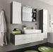 Ensemble meuble salle de bain 4 pièces avec vasque blanc brillant et anthracite Ibiza 189 cm - Photo n°2