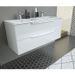 Ensemble Meuble salle de bain L 120 - Vasque + 2 tiroirs + miroir - Blanc - ZOOM - Photo n°6