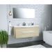 Ensemble Meuble salle de bain L 120 - Vasque + 2 tiroirs + miroir - Décor bois - ZOOM - Photo n°2