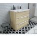Ensemble Meuble salle de bain sur socle L 80 - Vasque + 3 tiroirs + miroir - ZOOM - Photo n°6