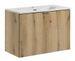 Ensemble meuble salle de bain suspendu 2 portes avec vasque encastrée NOVA OAK - Photo n°1