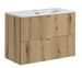 Ensemble meuble salle de bain suspendu 2 tiroirs avec vasque encastrée NOVA OAK - Photo n°1