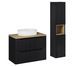 Ensemble meuble salle de bain suspendu NOVA 110 cm – Vasque, colonne et meuble 2 portes - Photo n°1