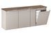 Ensemble meuble salle de bain suspendu NOVA 140 cm taupe avec panier à linge et plan effet bois Chêne Casella - Photo n°1