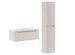 Ensemble meuble salle de bain suspendu SKY Taupe avec vasque et colonne - Photo n°1