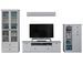 Ensemble meuble TV 4 pièces blanc mat Valex 369 cm - Photo n°1