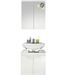 Ensemble meuble vasque et armoire mural avec miroir blanc brillant Kelia - Photo n°1