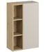 Ensemble mural DALIA Cachemire 50 cm – Armoire suspendue et étagère ouverte Chêne naturel - Photo n°1