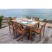 Ensemble repas de jardin 6 personnes - table 160x90cm et 6 fauteuils - Bois Acacia - Photo n°2