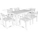 Ensemble repas de jardin 6 personnes - table 160x90cm et 6 fauteuils - Bois Acacia - Photo n°5