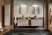 Ensemble salle de bain EMBLEMATIC 180 cm – Double vasque, colonne, 2 miroirs & éclairages LED – Taupe et chêne naturel - Photo n°1