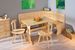 Ensemble table avec banc et chaises pin massif clair Vencia - Photo n°2
