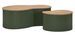 Ensemble table basse francfort verte 2 pièces 87 x 53 x 32 cm - 50 x 35 x 28 cm - Photo n°1