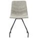 Ensemble table blanche marbré 200 cm et 8 chaises simili cuir gris clair Vista - Photo n°6