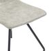 Ensemble table blanche marbré 200 cm et 8 chaises simili cuir gris clair Vista - Photo n°10