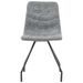 Ensemble table blanche marbré 200 cm et 8 chaises simili cuir gris foncé Vista - Photo n°4