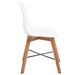 Ensemble table bois d'acacia et 6 chaises polypropylène blanc Silva - Photo n°6