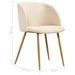 Ensemble table bois marron et 4 chaises tissu beige Liva - Photo n°8