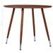 Ensemble table bois marron et 4 chaises tissu bordeaux Liva - Photo n°6