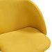 Ensemble table bois marron et 4 chaises tissu jaune Liva - Photo n°11