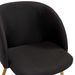 Ensemble table bois marron et 4 chaises tissu noir Liva - Photo n°7
