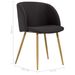 Ensemble table bois marron et 4 chaises tissu noir Liva - Photo n°8