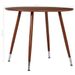 Ensemble table bois marron et 4 chaises tissu noir Liva - Photo n°12