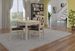 Ensemble table carrée 80/80 cm et 4 chaises en bois clair sonoma et tissu gris foncé Opka - Photo n°2