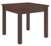 Ensemble table carrée 80/80 cm et 4 chaises en bois Noyer foncé et tissu beige clair Opka - Photo n°5