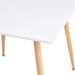 Ensemble table carrée 80 cm et 4 chaises blanc et et naturel Scanda - Photo n°4