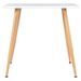 Ensemble table carrée 80 cm et 4 chaises blanc et et naturel Scanda - Photo n°6