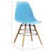 Ensemble table carrée 80 cm et 4 chaises bleu et et naturel Scanda - Photo n°10