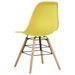 Ensemble table carrée 80 cm et 4 chaises jaune et et naturel Scanda - Photo n°7