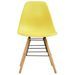 Ensemble table carrée 80 cm et 4 chaises jaune et et naturel Scanda - Photo n°9