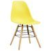 Ensemble table carrée 80 cm et 4 chaises jaune et et naturel Scanda - Photo n°10