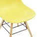 Ensemble table carrée 80 cm et 4 chaises jaune et et naturel Scanda - Photo n°11
