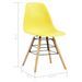 Ensemble table carrée 80 cm et 4 chaises jaune et et naturel Scanda - Photo n°12