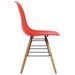 Ensemble table carrée 80 cm et 4 chaises rouge et et naturel Scanda - Photo n°9