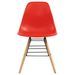 Ensemble table carrée 80 cm et 4 chaises rouge et et naturel Scanda - Photo n°10