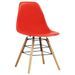 Ensemble table carrée 80 cm et 4 chaises rouge et et naturel Scanda - Photo n°11