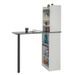 Ensemble table de cuisine et meubles LUKO – Table 130 cm avec rangements et meuble haut - Photo n°1
