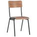 Ensemble table et 4 chaises acier noir et contreplaqué marron Kindustri - Photo n°8