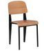 Ensemble table et 4 chaises industriel bois de frêne et acier noir Kiten - Photo n°3
